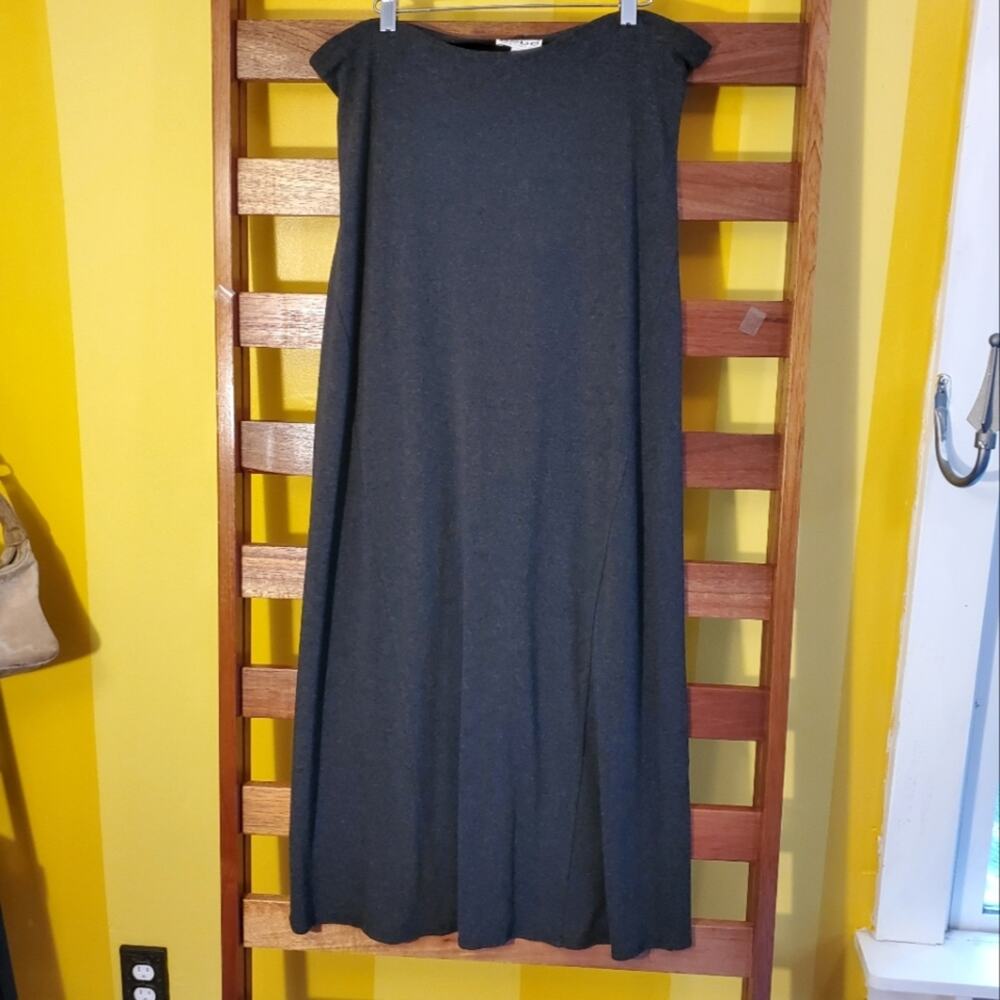 VINTAGE Bebe Charcoal Grey Maxi Skirt, Sz M